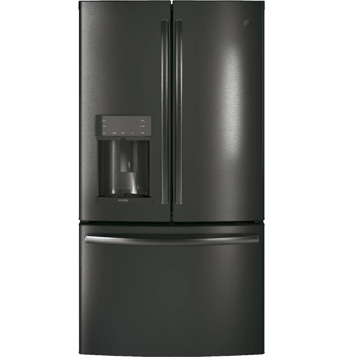 GE Appliances 36 Inch French Door Refrigerator, Black Stainless Steel - PFE28KBLTS
