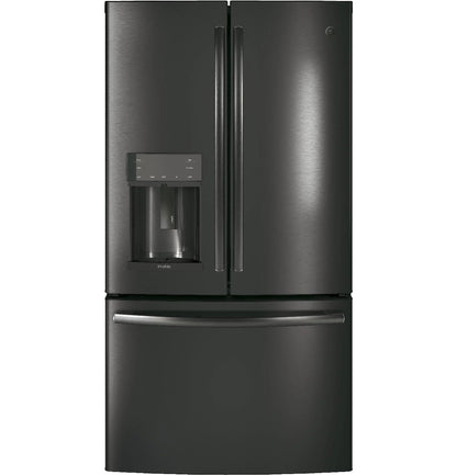 GE Appliances 36 Inch French Door Refrigerator, Black Stainless Steel - PFE28KBLTS