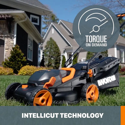 Worx Cordless Lawn Mower 40V 14 inch With Two 20V 4.0Ah Batteries And Dual Charger