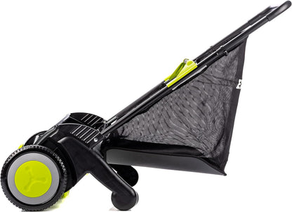 21-Inch Leaf And Grass Push Lawn Sweeper - Black