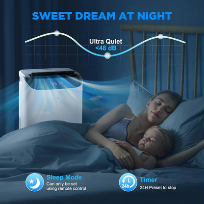 HUMHOLD Portable Air Conditioner, 14000 BTU, White - HDPAC-10-A1