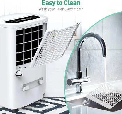 HUMHOLD Portable Air Conditioner, 14000 BTU, White - HDPAC-10-A1