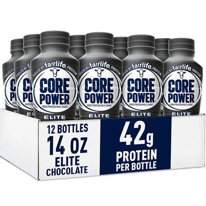Core Power Elite High Protein Recovery Drink, Chocolate, 14 Fl Oz, Pack Of 12