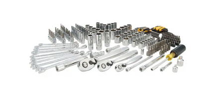 200-Piece Mechanics Tool Set, 1/4, 3/8 And 1/2-Inch Drive, Polished Chrome