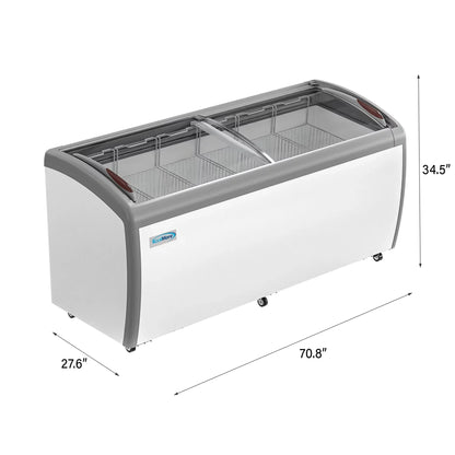 KoolMore Commercial Ice Cream Display Freezer, 71 in., 20 cu. ft.