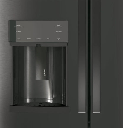GE Appliances 36 Inch French Door Refrigerator, Black Stainless Steel - PFE28KBLTS