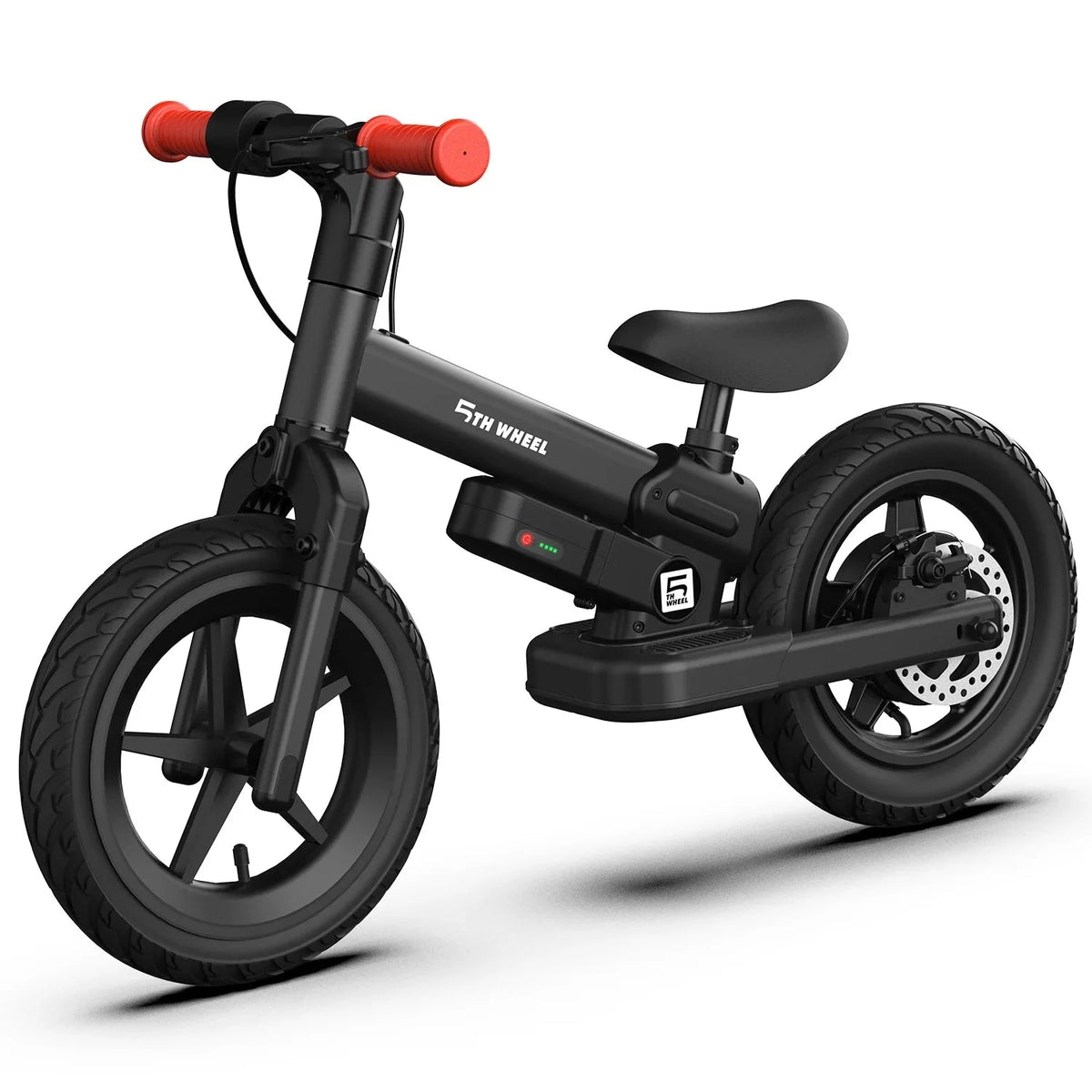 5Th Wheel Electric Balance Bike For Kids, 150W, Black, 12in Pneumatic Tire With Dual Brake - KB09