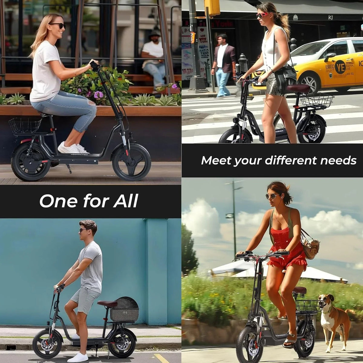 iScooter Electric Scooter With Seat, 500W, 21 Miles, 15.6 mph - i12