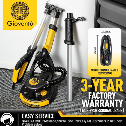 Giovent Electric Drywall Sander With Vacuum For Popcorn Ceiling
