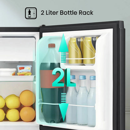 Hisense Single Door Mini Refrigerator, Black, 1.6 Cu Ft - WMS017M6XBE