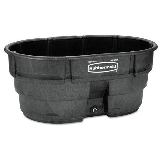 Rubbermaid 150 Gal Plastic Stock Tank, Black - FG424500BLA