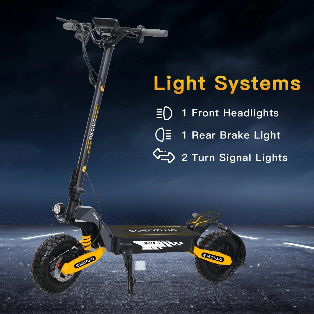 Off Road Electric Scooter For Adults, 1200W, 11 in Tires, 330 lb Load - GT06