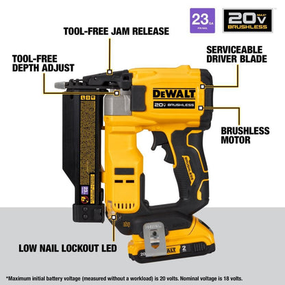 Compact Series 20V 23 Gauge Pin Nailer Kit - DCN623D1