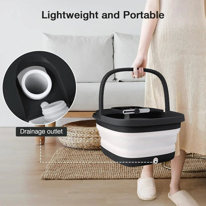 YOZIHAYL Collapsible Foot Spa With Heat, Bubbles, Red Light, Temperature Control And 8 Shiatsu Massage Rollers - 3.0