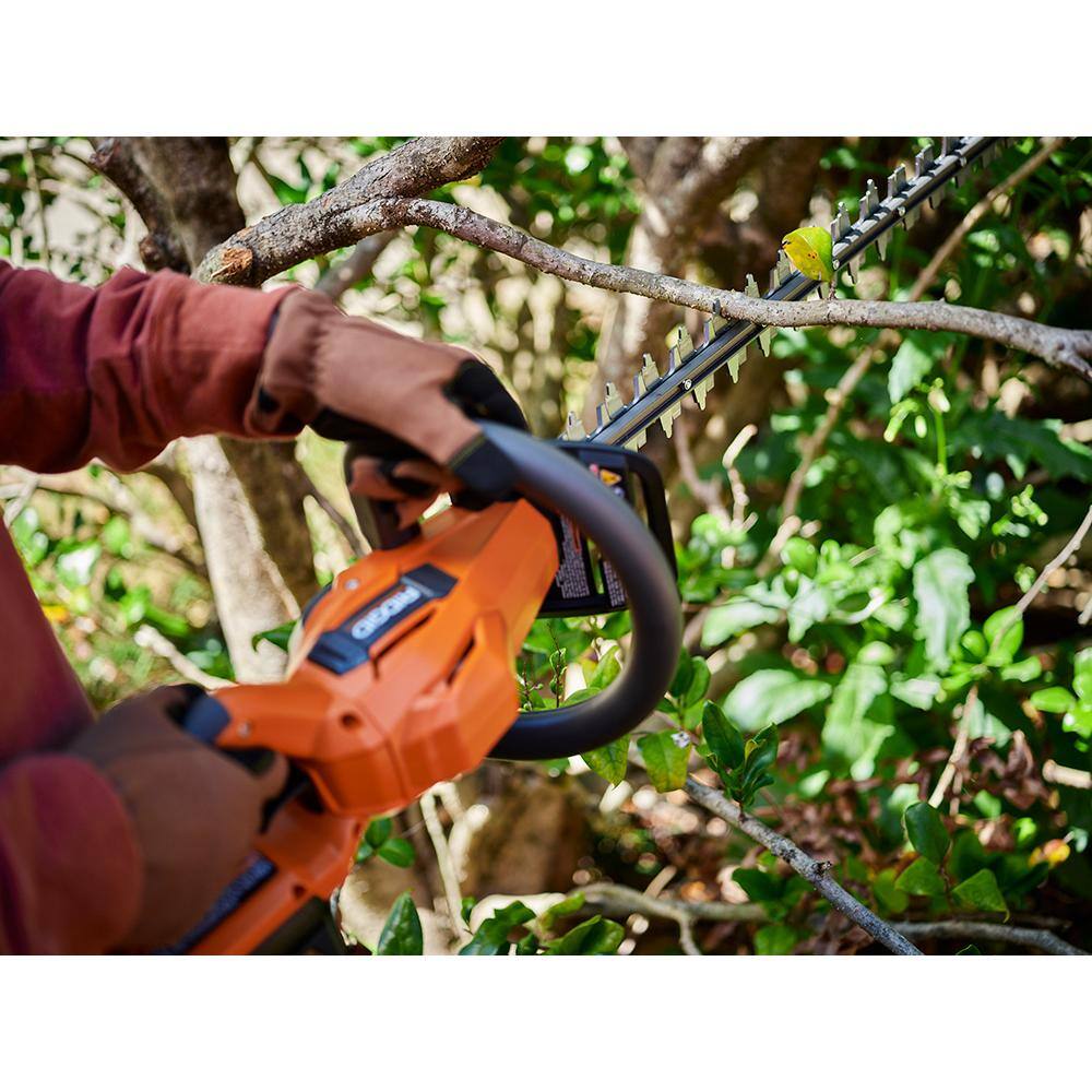 RIDGID 18V Brushless Cordless 22 in Hedge Trimmer Kit With 2.0 Ah Battery And Charger - R01401K