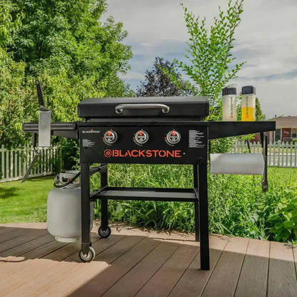 Blackstone 28-Inch 3-Burner Griddle With Hood - XL Flat Top Outdoor Grill Kit
