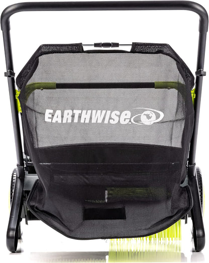 21-Inch Leaf And Grass Push Lawn Sweeper - Black