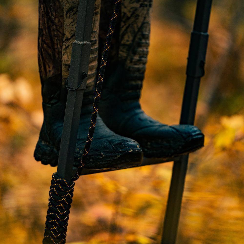 Jumbo Jack Ladder Stand With Adjustable Shooting Rail, 26 in x 31 in Platform, Mesh Seat