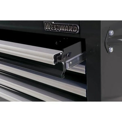 Westward Rolling Tool Cabinet, Black, 42 in x 18 15/16 in x 39 13/16 in, 13 Drawers - 32H892