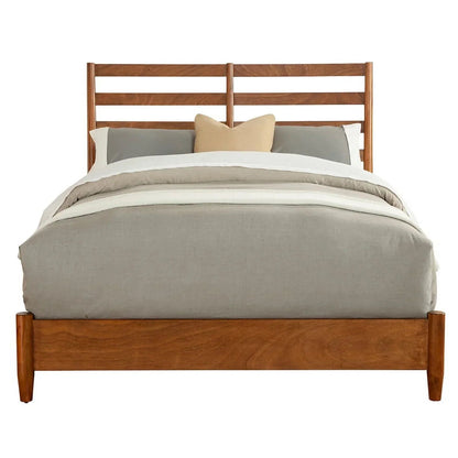 Home Square 4-Piece Set With Small TV Console, Full Wood Bed And Large Nightstand