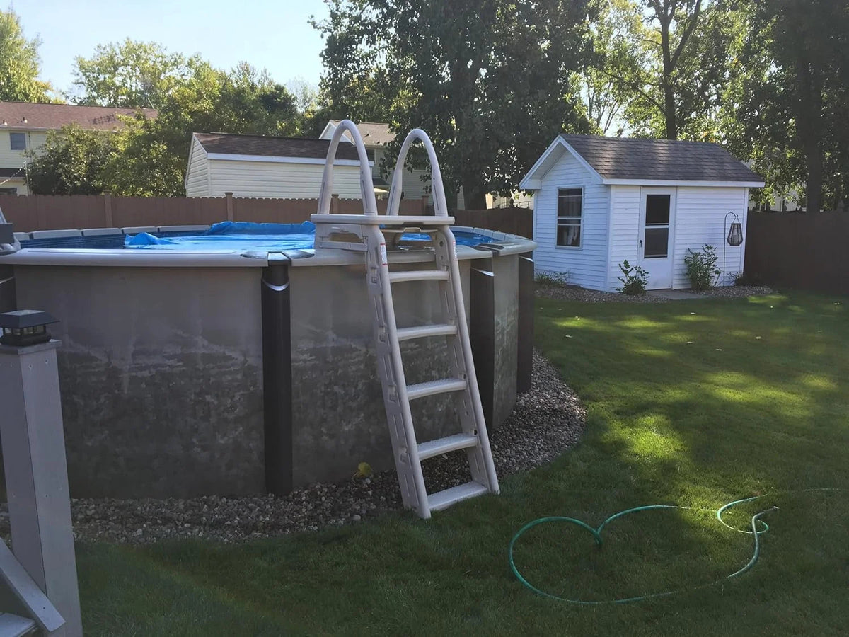Confer Plastics Above Ground Pool Roll-Guard Safety Ladder, Adjustable - 7200