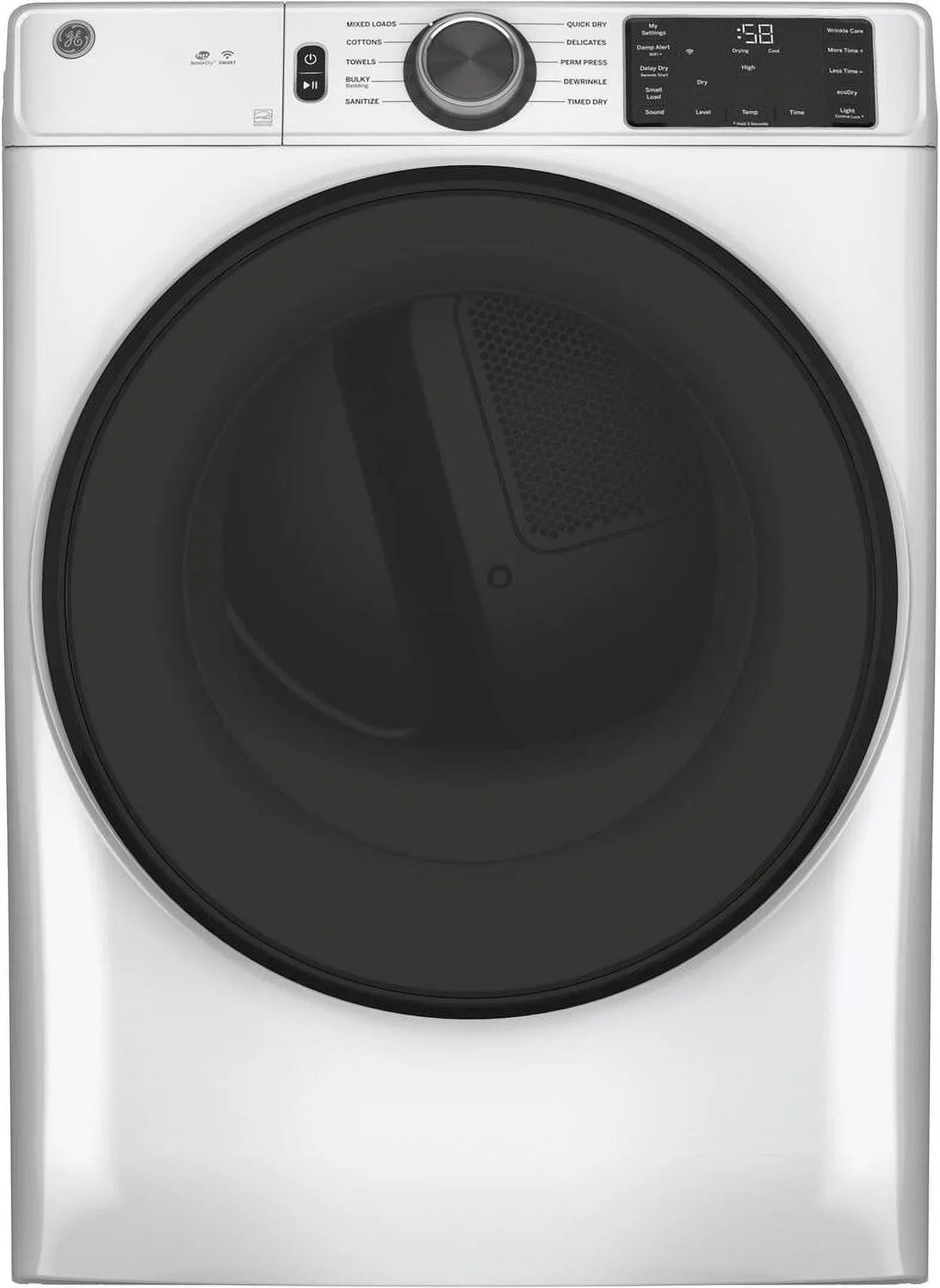 GE Smart Electric Dryer, 7.8 cu. ft. Capacity With Sanitize Cycle - Long Vent