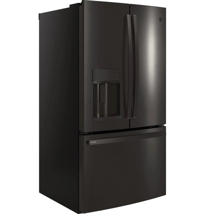 GE Appliances 36 Inch French Door Refrigerator, Black Stainless Steel - PFE28KBLTS