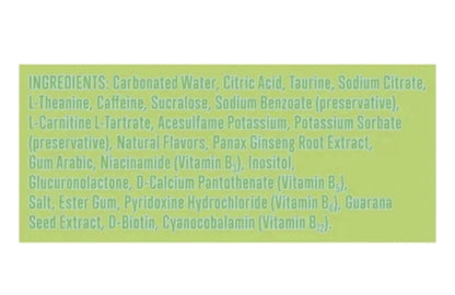 Energy Drink, Lime Slush Flavor, 12 Pack 12fl oz Cans, Sugar Free, Low Calories, 200mg Caffeine