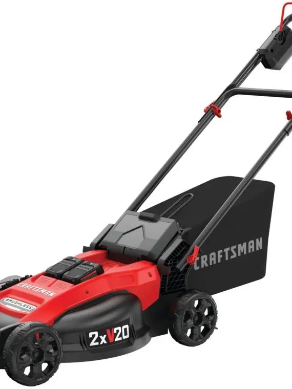 Craftsman V20 Cordless Lawn Mower And Leaf Blower Kit With Grass Bag, Battery And Charger