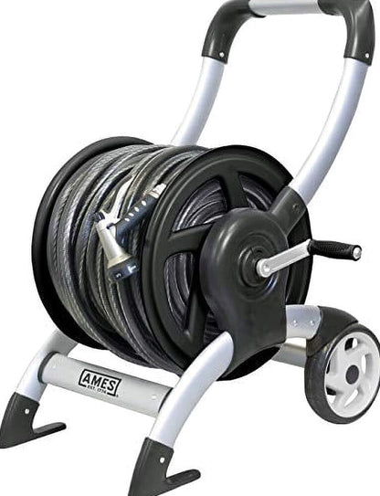 The Ames Company Aluminum Hose Reel Cart, Silver, 200 Ft - 2518000