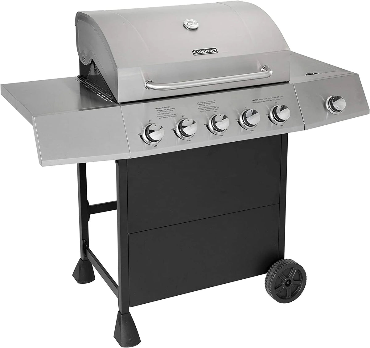 Cuisinart Five Burner Propane Gas Grill With Side Burner - CGG-8500