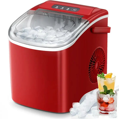 KISSAIR Portable Countertop Ice Maker, 26 Lbs/24 H, 9 Ice Cubes - HZB-12/H