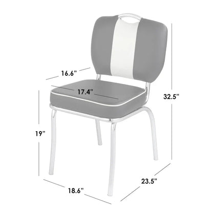 Simple Living 5-Piece Dining Set With Round Table And 4 Chairs - Raleigh Retro