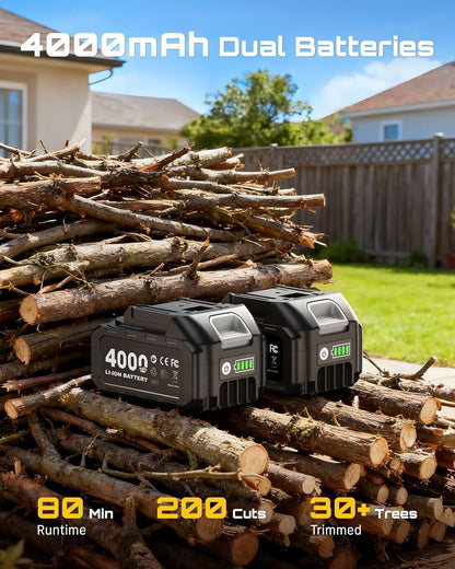 SEESII 2-in-1 Cordless 6 Inch Pole Saw With 2 x 4000mAh Batteries - P6 Ace