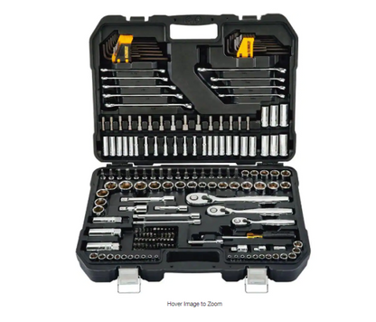 200-Piece Mechanics Tool Set, 1/4, 3/8 And 1/2-Inch Drive, Polished Chrome
