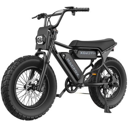 MACFOX Adult Electric Bike, 750W, 25 MPH, 48V 13Ah Removable Battery, 35-Mile Range, 20x4.5in Front And 20x5.0in Rear Tires - X7
