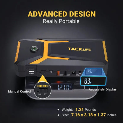 TACKLIFE T8 Car Jump Starter 800A 18000mAh 12V - T8