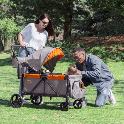 Jeep Sport All-Terrain Stroller Wagon With Canopy And Parent Organizer