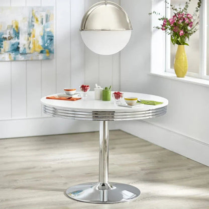 Simple Living 5-Piece Dining Set With Round Table And 4 Chairs - Raleigh Retro