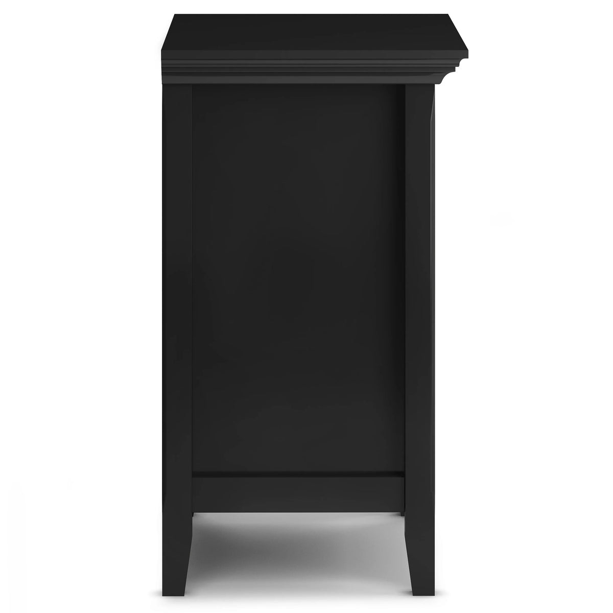 Solid Wood Nightstand With 2 Drawers And Open Shelf, 16 in D x 24 in W x 26 in H