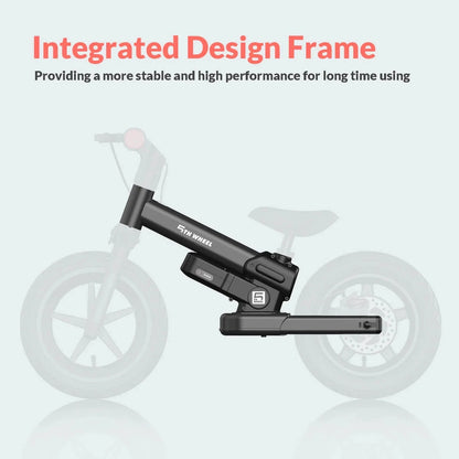 5Th Wheel Electric Balance Bike For Kids, 150W, Black, 12in Pneumatic Tire With Dual Brake - KB09