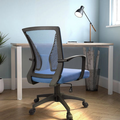 Ergonomic Mesh Mid-Back Office Chair With Adjustable Lumbar Support, 300 lbs Capacity