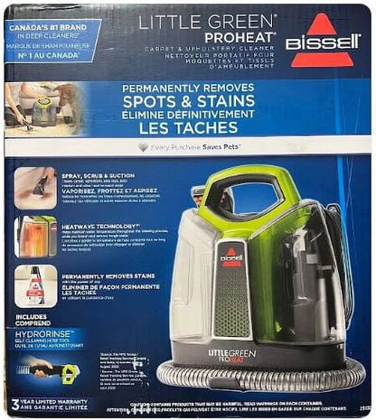 Bissell Portable Canister Vacuum Cleaner, 37 oz - Little Green Pro Heat