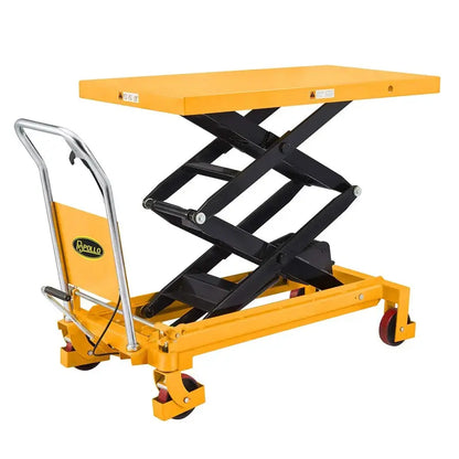 Apollolift Double-Scissor Hydraulic Lift Table Cart, 770 Lb Capacity, 51-Inch Max Height
