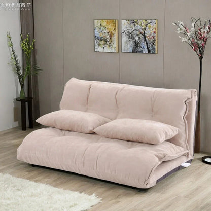 Orisfur Adjustable Folding Futon Sofa With Two Pillows
