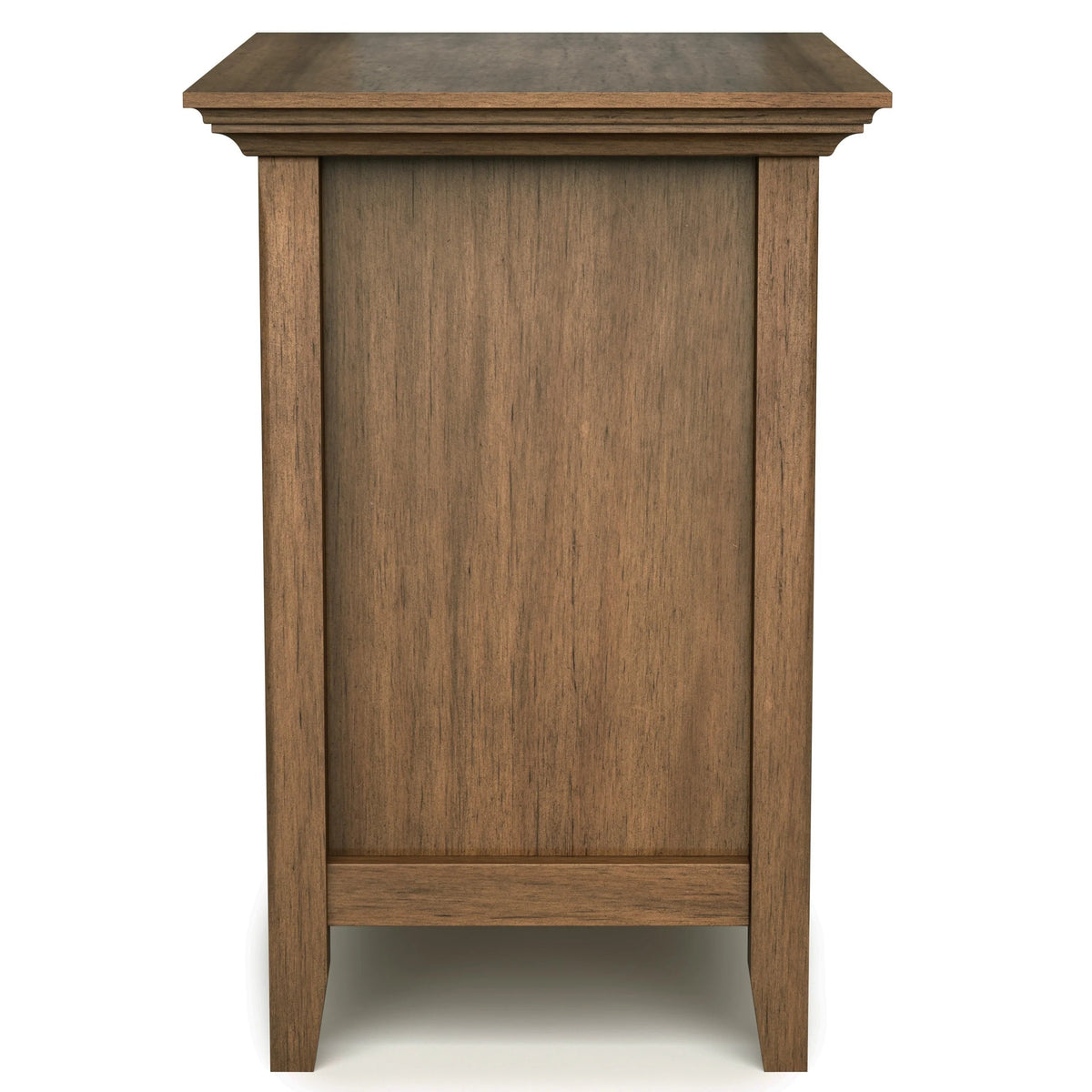 Solid Wood Nightstand With 2 Drawers And Open Shelf, 16 in D x 24 in W x 26 in H