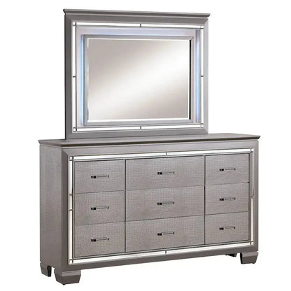 Furniture Of America 9-Drawer Wood Dresser With Mirror - Ruff Crocodile