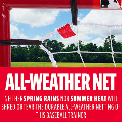 Baseball Rebounder And Pitchback Trainer Net, 65in W x 44in H, 1in Steel Frame