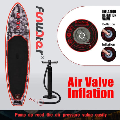 FunWater Inflatable Stand Up Paddle Board, 11 ft x 32 in x 6 in - SUP Paddle Accessories