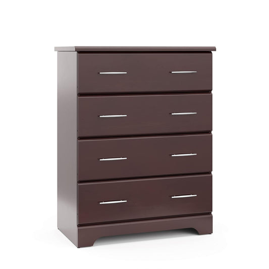 Brookside 4-Drawer Vertical Nursery Dresser - Espresso